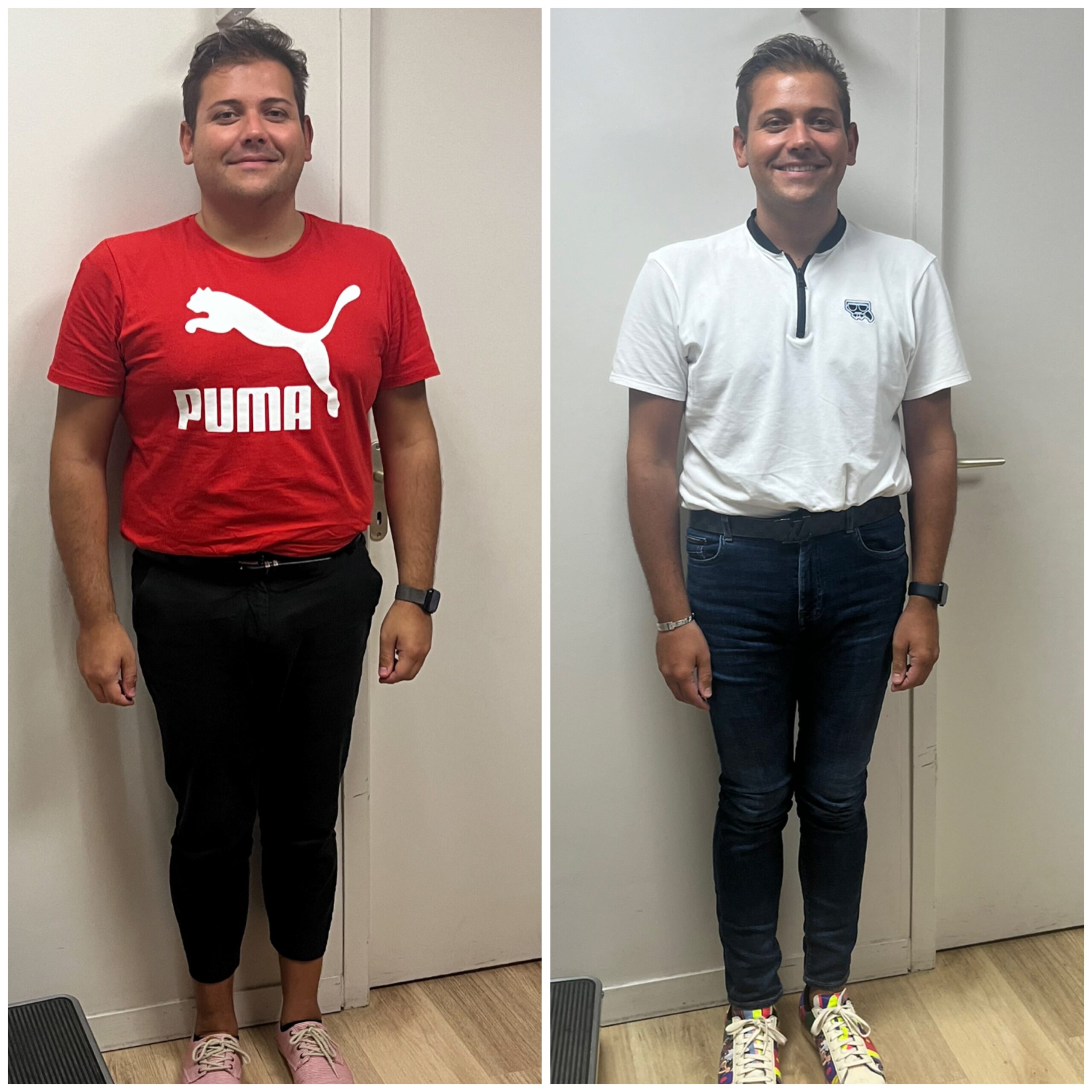 Maxime avant et après son rééquilibrage alimentaire