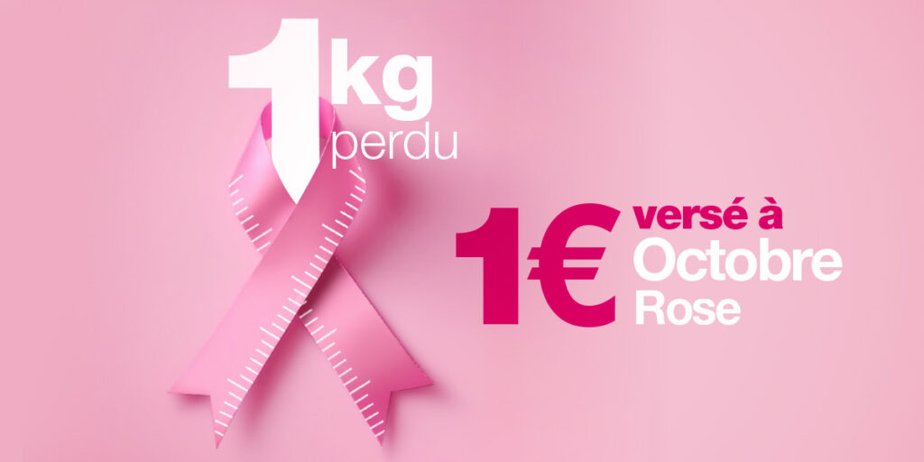 Durant tout le mois d’octobre, 1 kg perdu, 1 kg offert : dietplus rejoint la lutte contre le cancer du sein à travers une action solidaire.