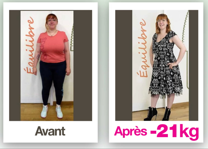 Floriana, ambassadrice dieptlus qui a perdu 21 kilos grâce au rééquilibrage alimentaire.